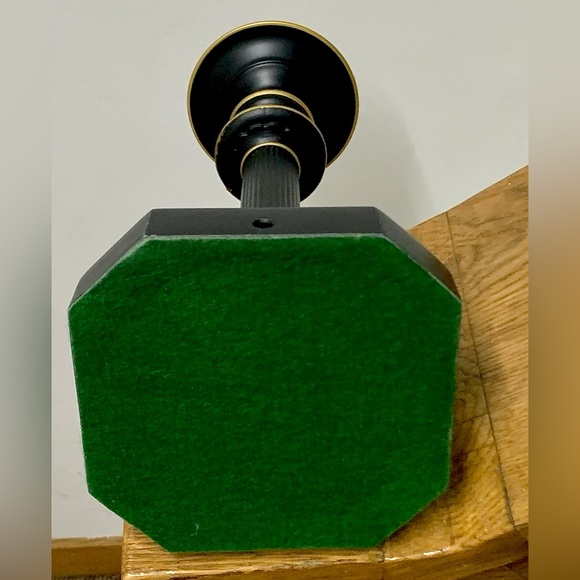 Vtg Felt Lined Base Metal Pillar Style Lamp Body Candle Stick Holder - Picture 11 of 11